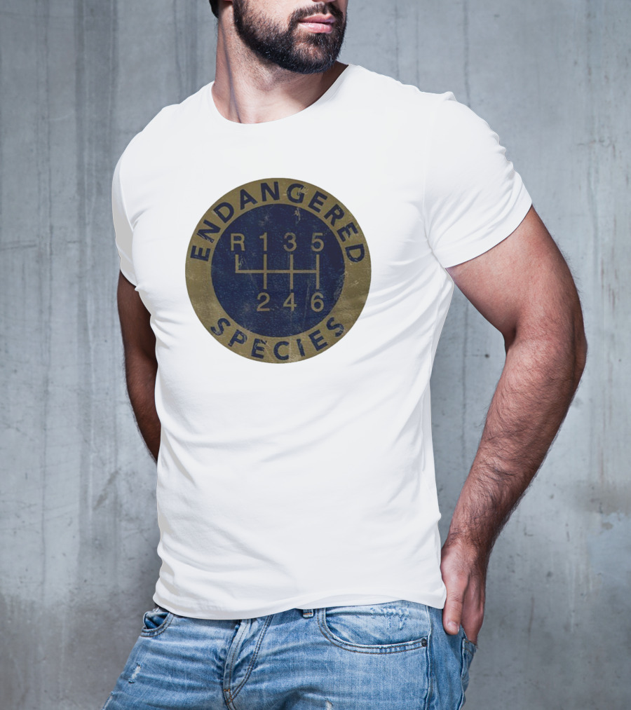 Endangered Species R 135246 Vintage Gear Shift Emblem T-Shirt
