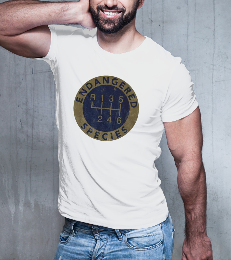 Endangered Species R 135246 Vintage Gear Shift Emblem T-Shirt