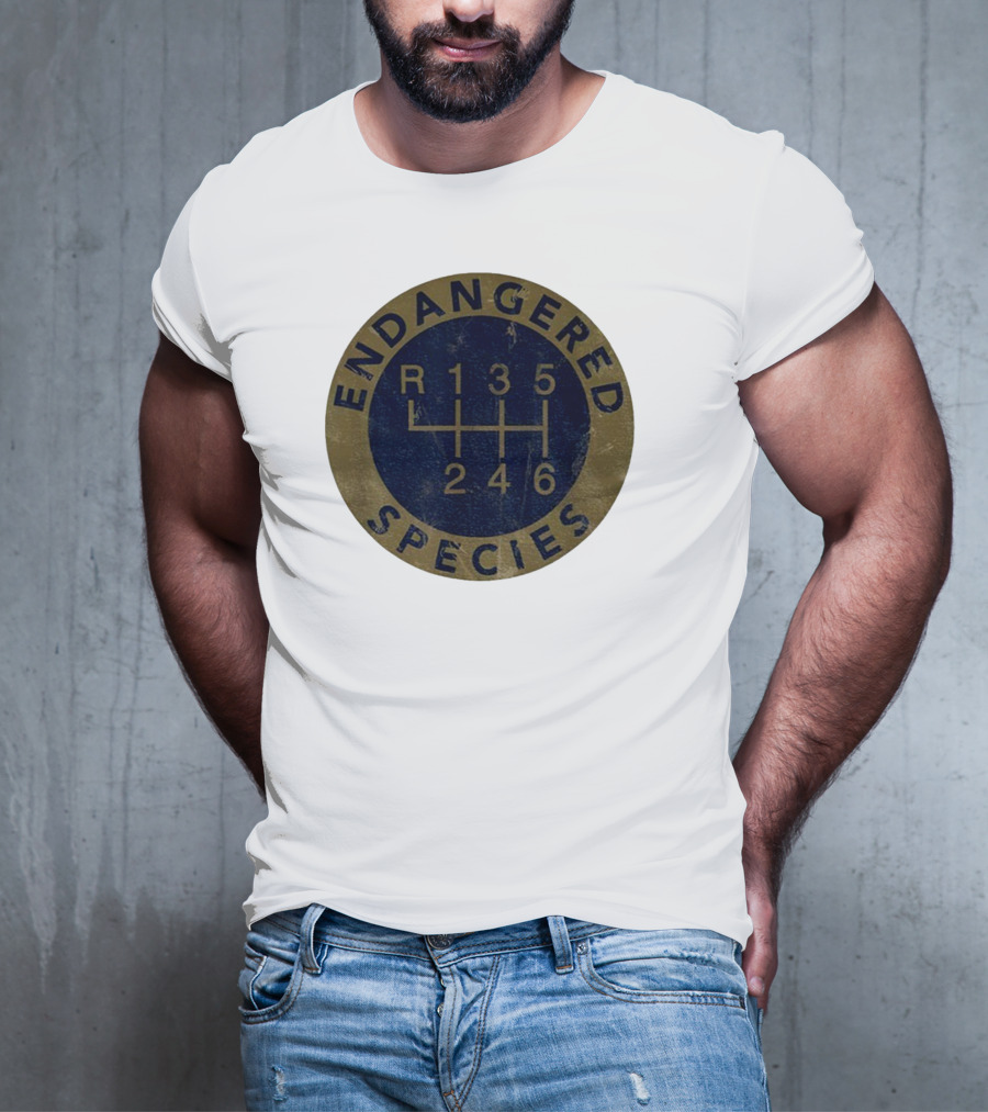 Endangered Species R 135246 Vintage Gear Shift Emblem T-Shirt