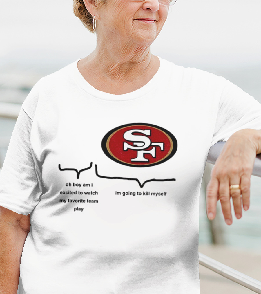 San Francisco 49ers NFL Football SF Oval Enthusiast Excitement T-Shirt