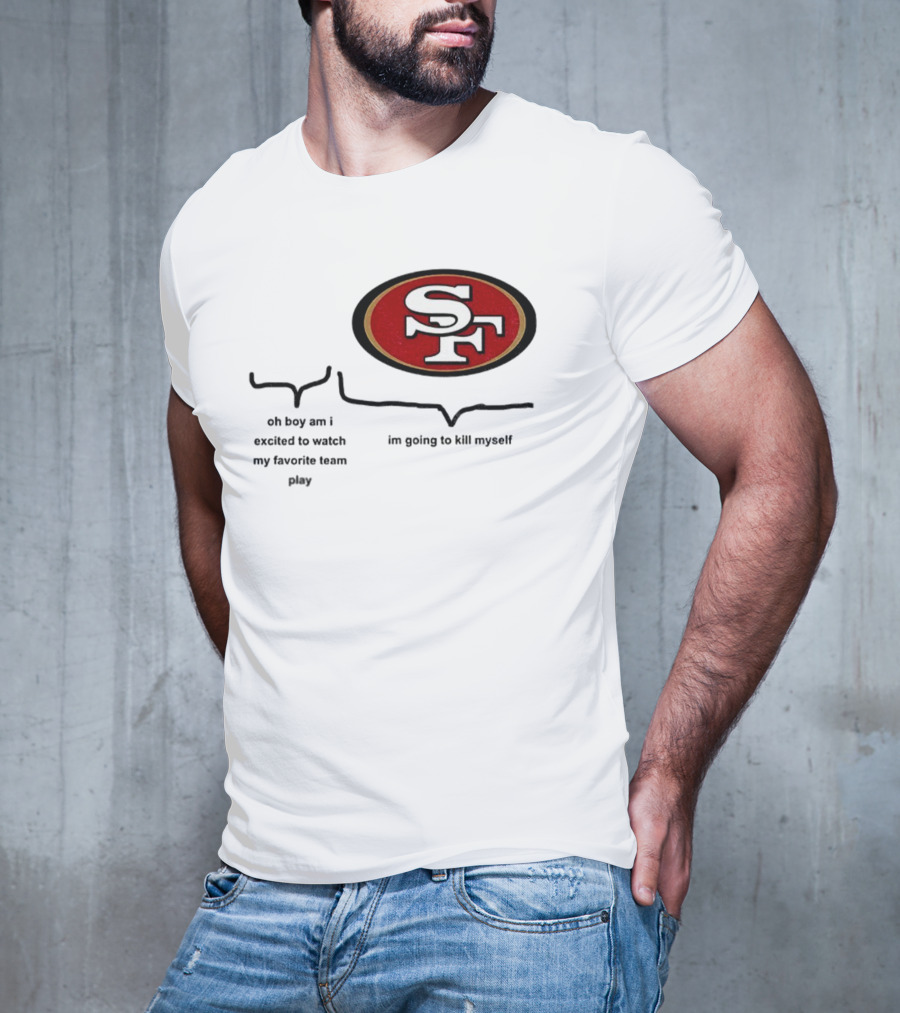 San Francisco 49ers NFL Football SF Oval Enthusiast Excitement T-Shirt