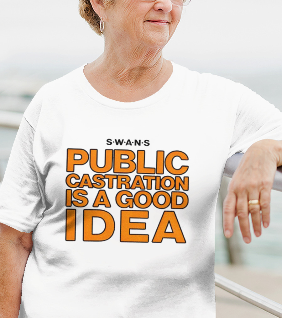 SWANS Public Castration Is A Good Idea Album Text T-Shirt