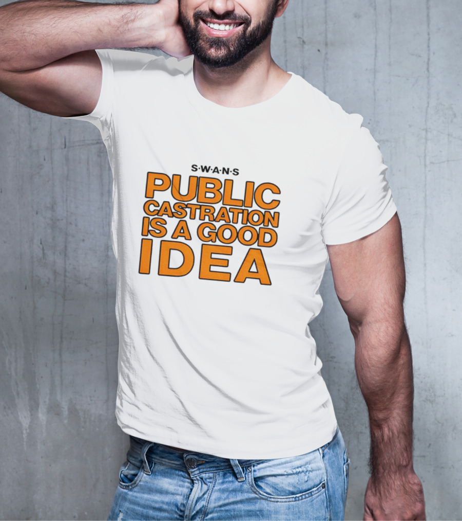 SWANS Public Castration Is A Good Idea Album Text T-Shirt