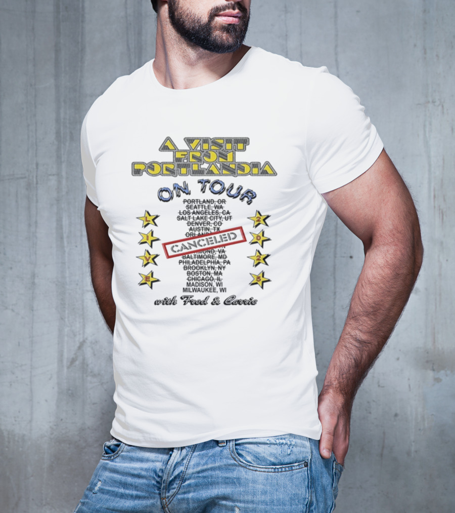 A Visit From Portlandia On Tour 2025 Fred And Carrie Wisconsin Live Show Stars T-Shirt