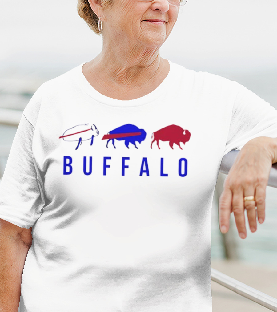 Buffalo Bills Evolution Vintage Retro Styles T-Shirt