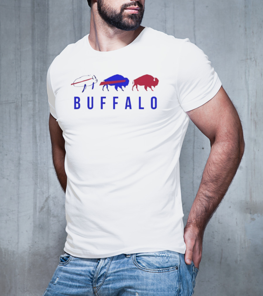 Buffalo Bills Evolution Vintage Retro Styles T-Shirt