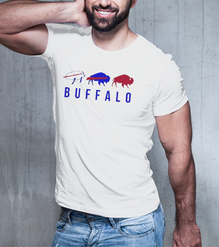 Buffalo Bills Evolution Vintage Retro Styles T-Shirt
