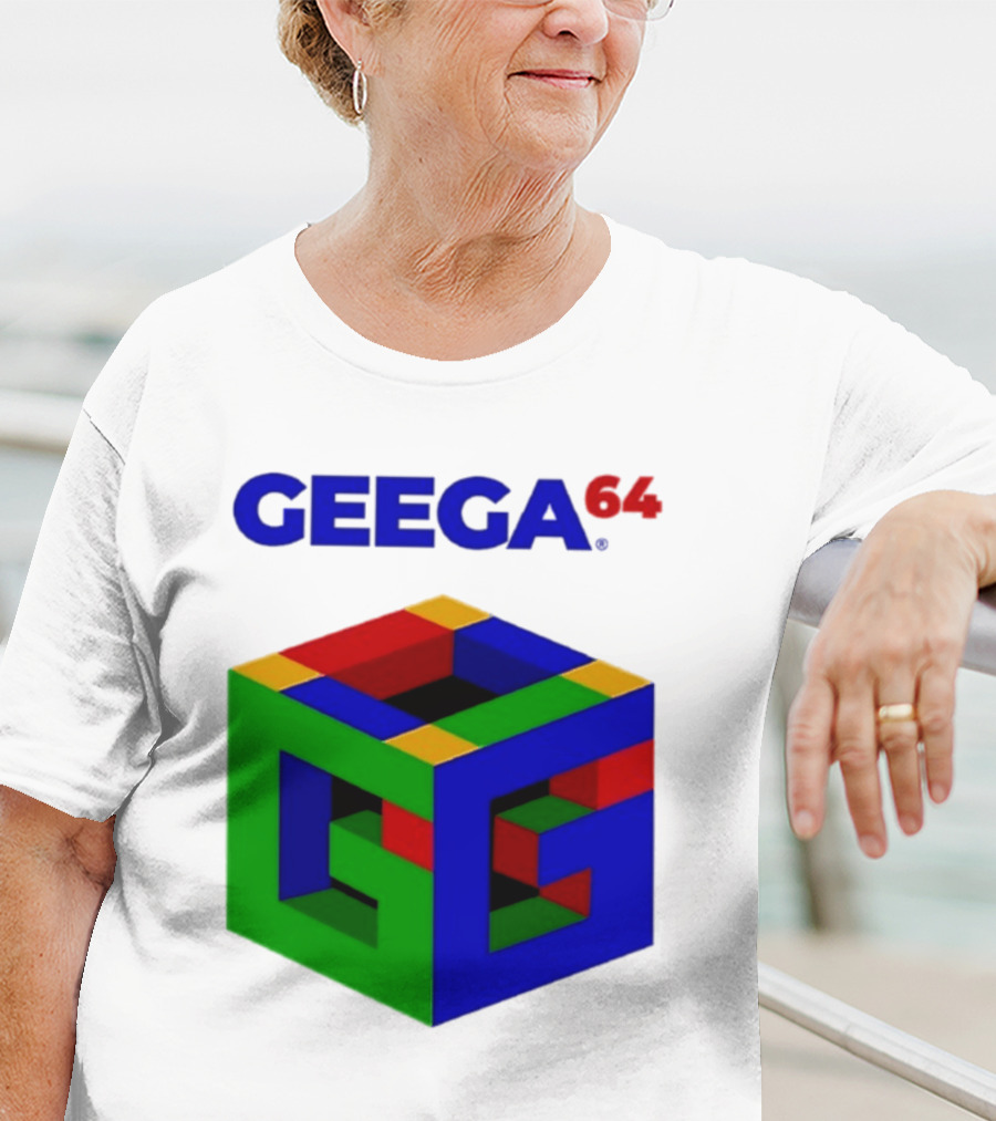 Geega 64 Cube Illusion Design T-Shirt