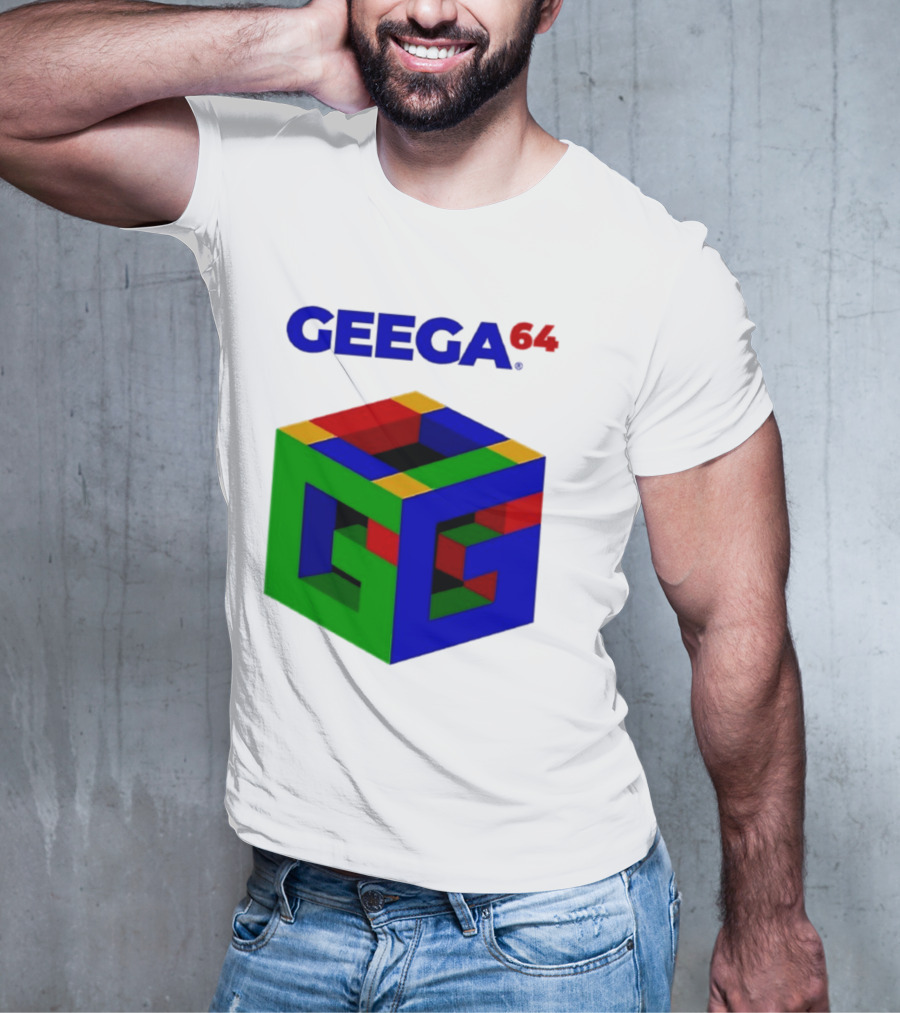 Geega 64 Cube Illusion Design T-Shirt