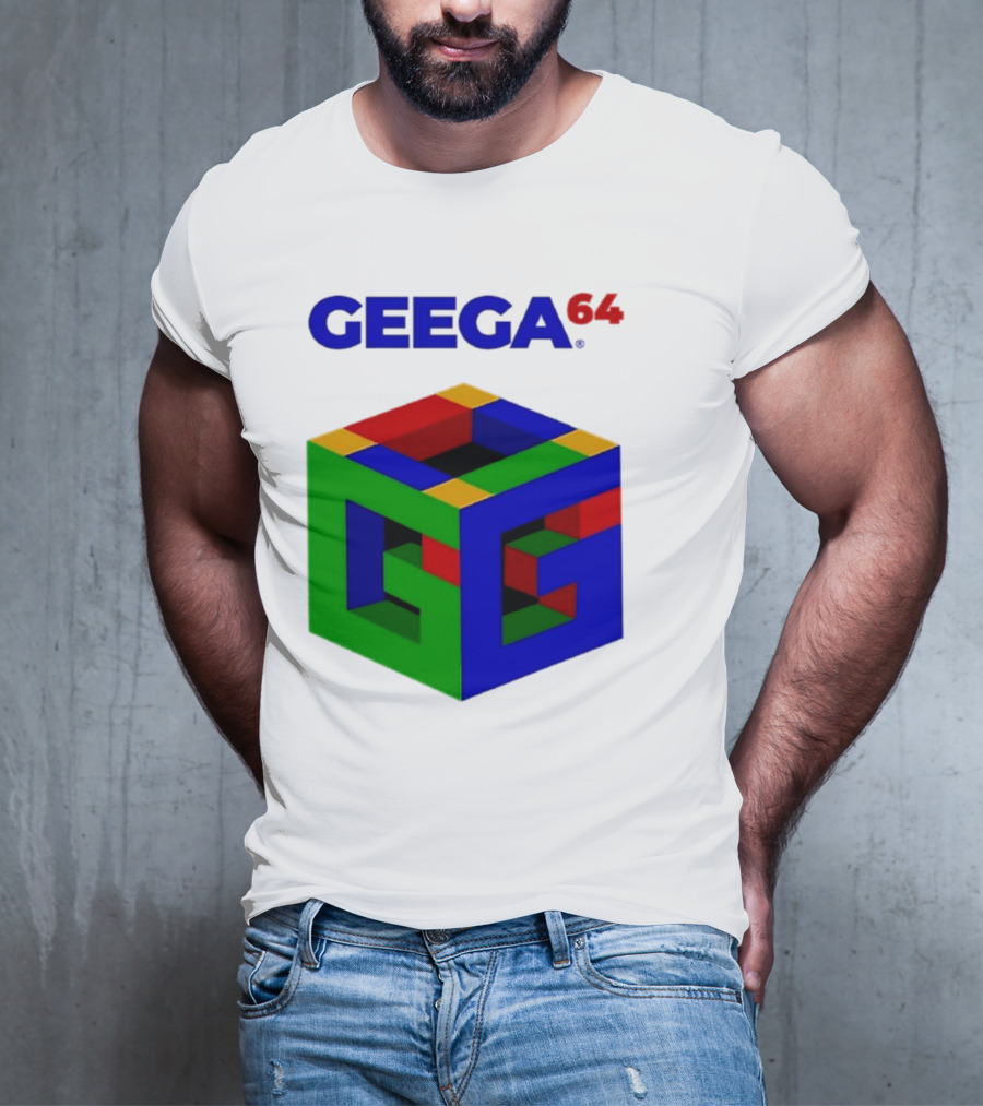 Geega 64 Cube Illusion Design T-Shirt