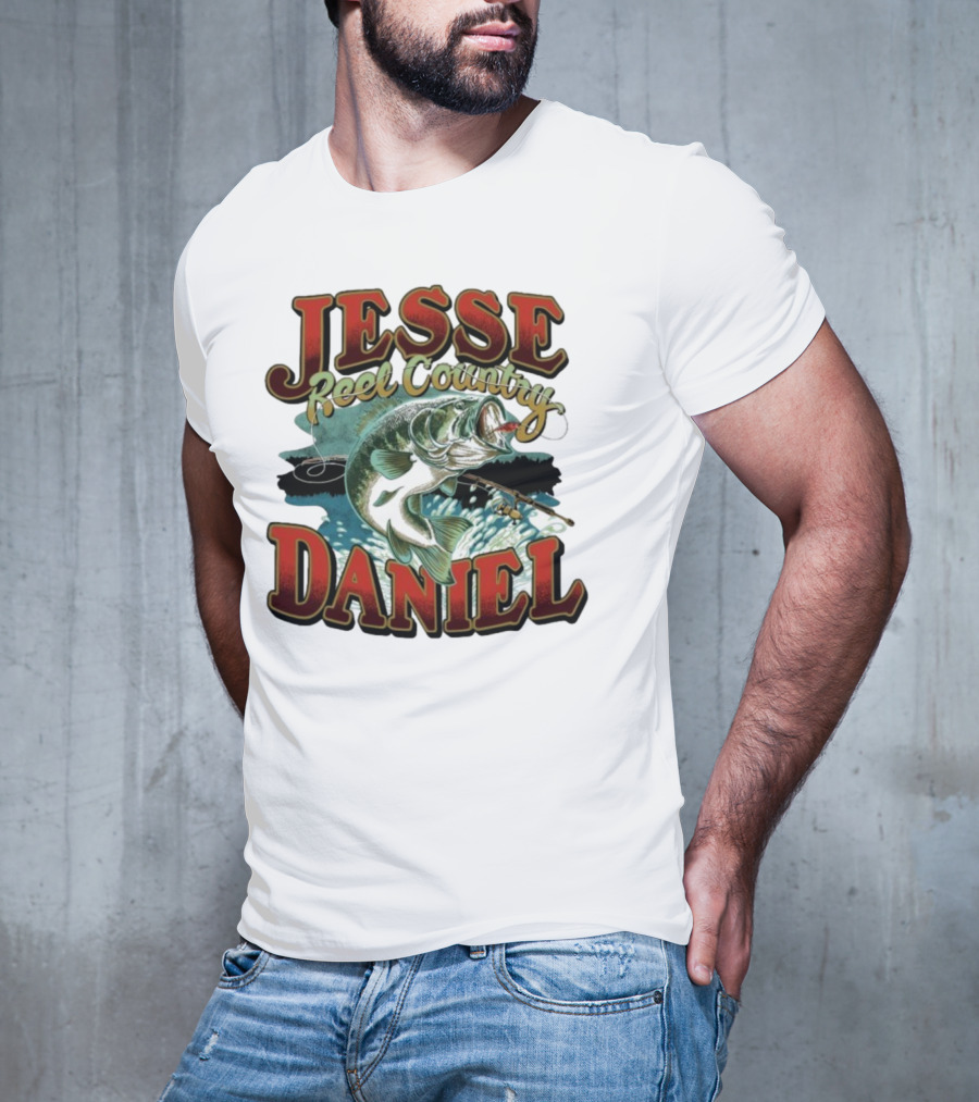 Jesse Daniel Reel Country Fishing Bass And Rod Adventure T-Shirt