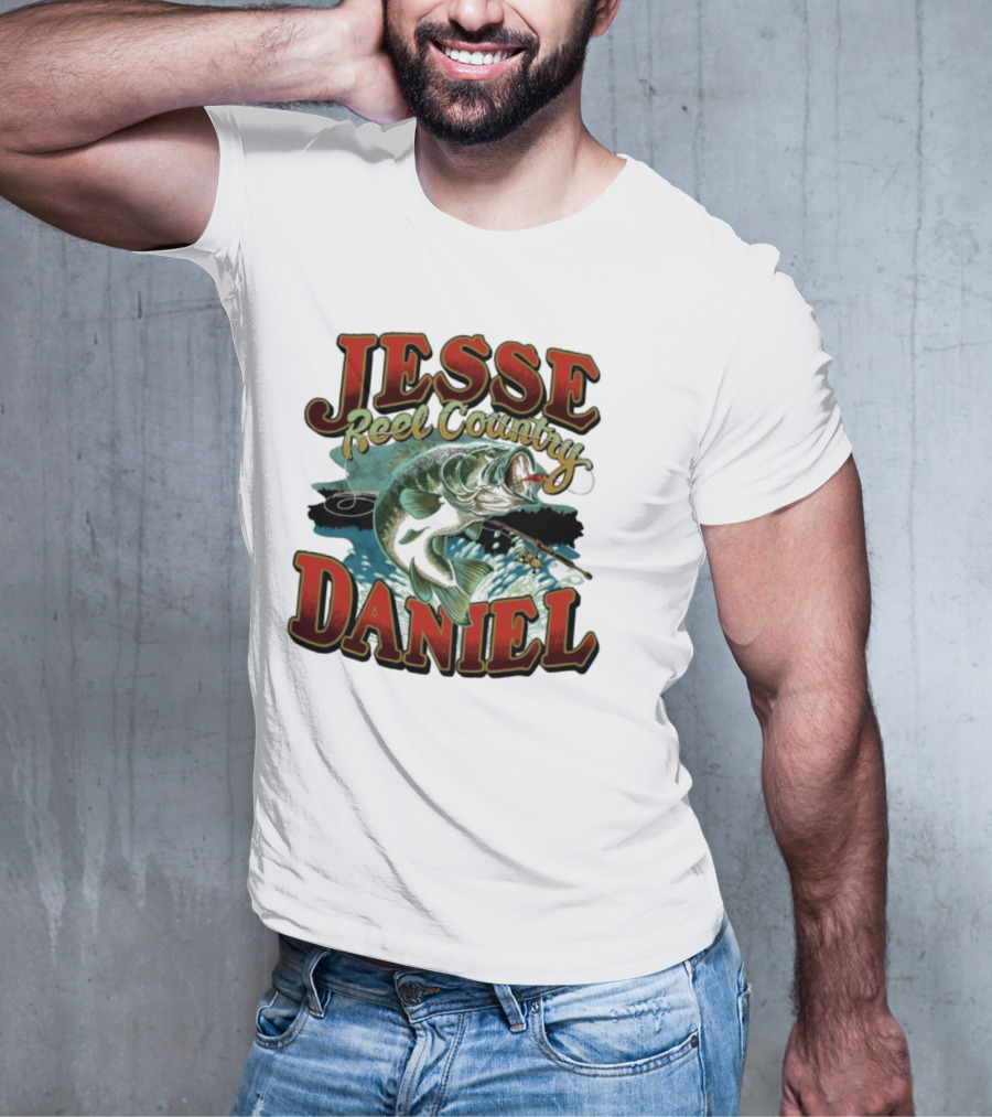 Jesse Daniel Reel Country Fishing Bass And Rod Adventure T-Shirt
