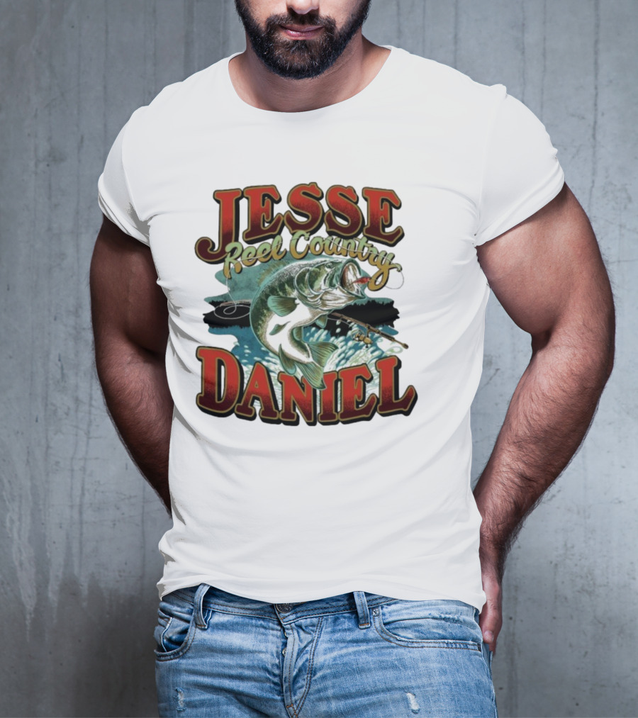 Jesse Daniel Reel Country Fishing Bass And Rod Adventure T-Shirt