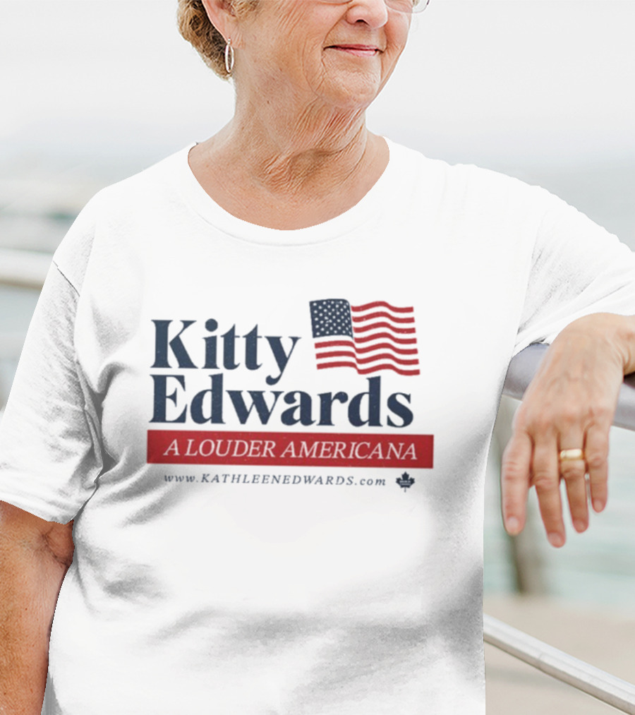 Kitty Edwards Louder Americana Flag Kathleen Edwards T-Shirt