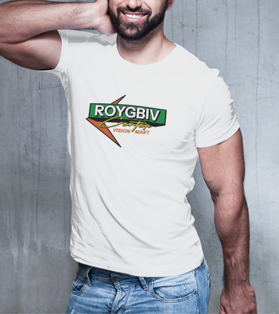 ROYGBIV Center Vision Mart Star Logo Retro Style T-Shirt