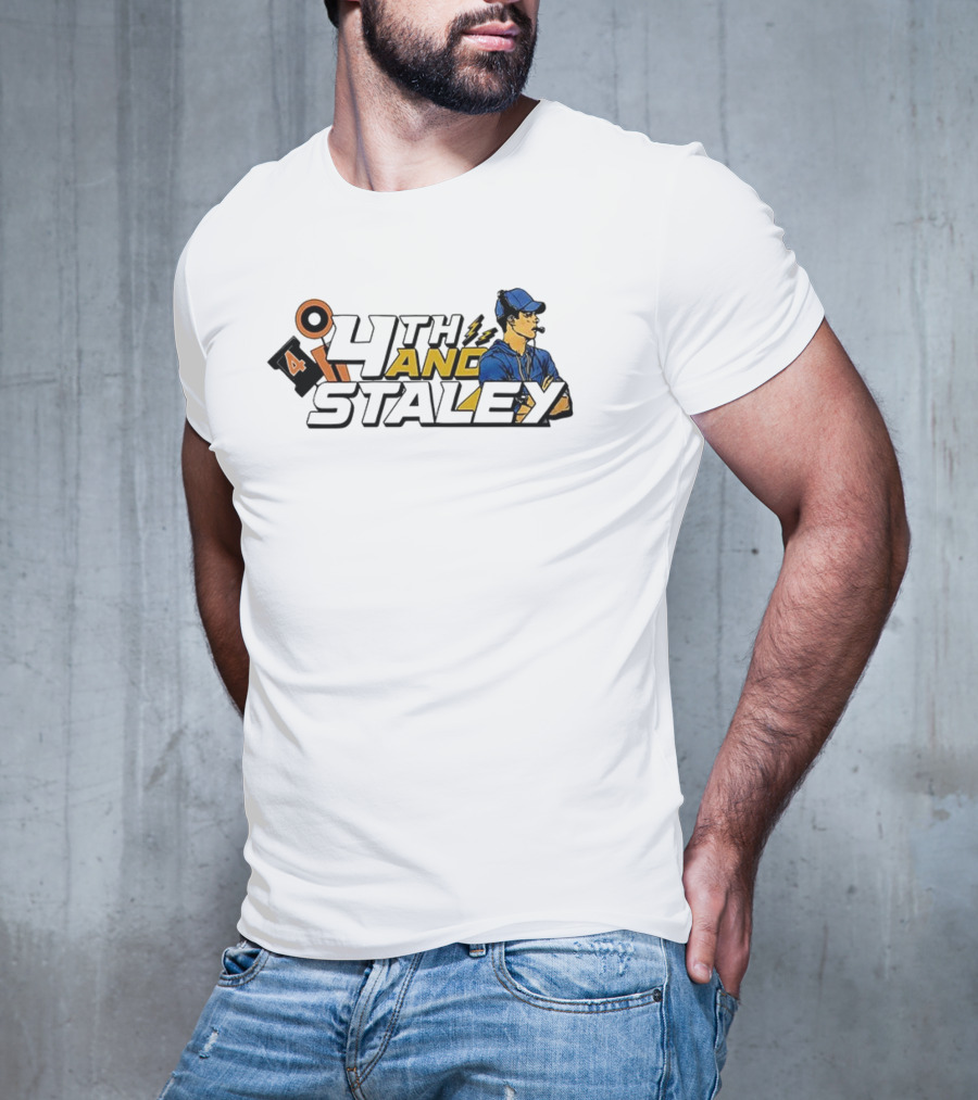 4th And Staley Brandon Staley Coach Illustration T-Shirt