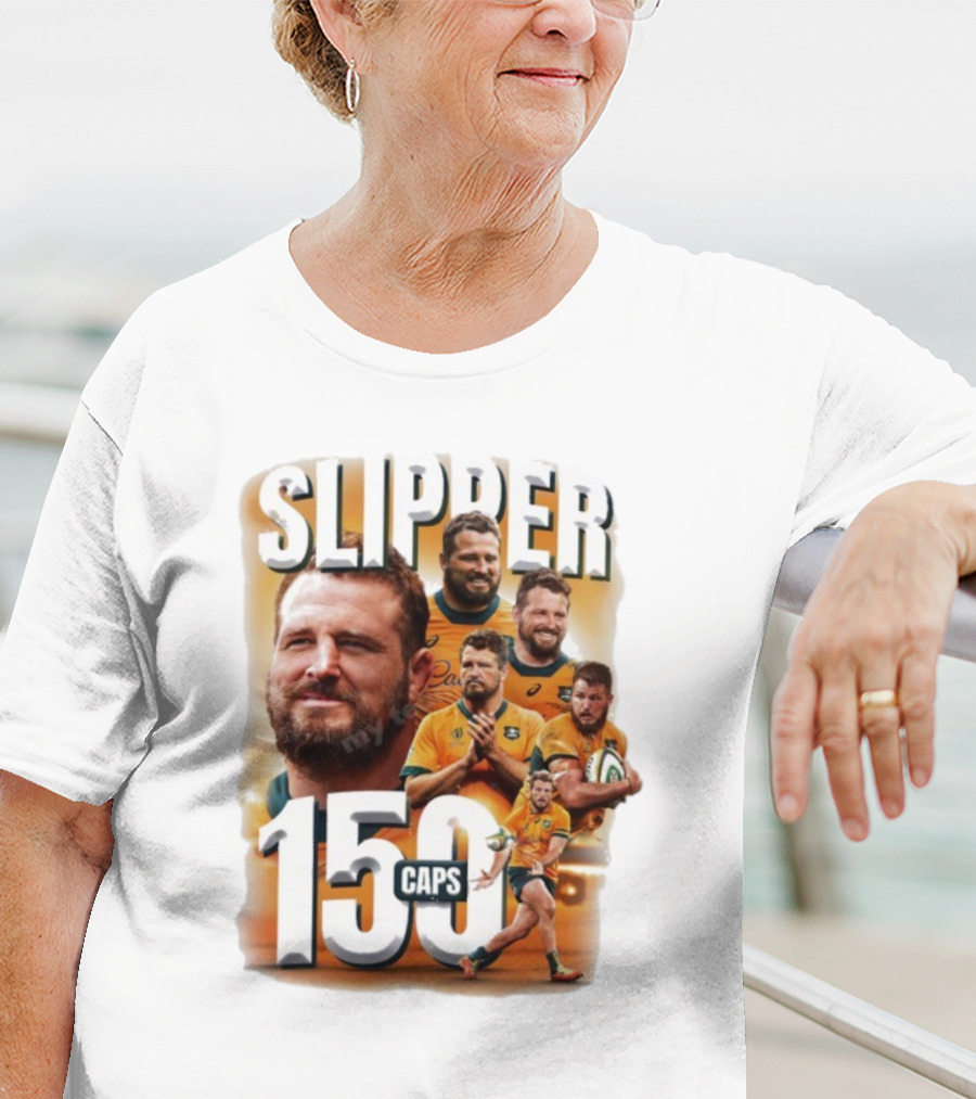 Wallaby Slipper 150 Caps Rugby Milestone Celebration T-Shirt