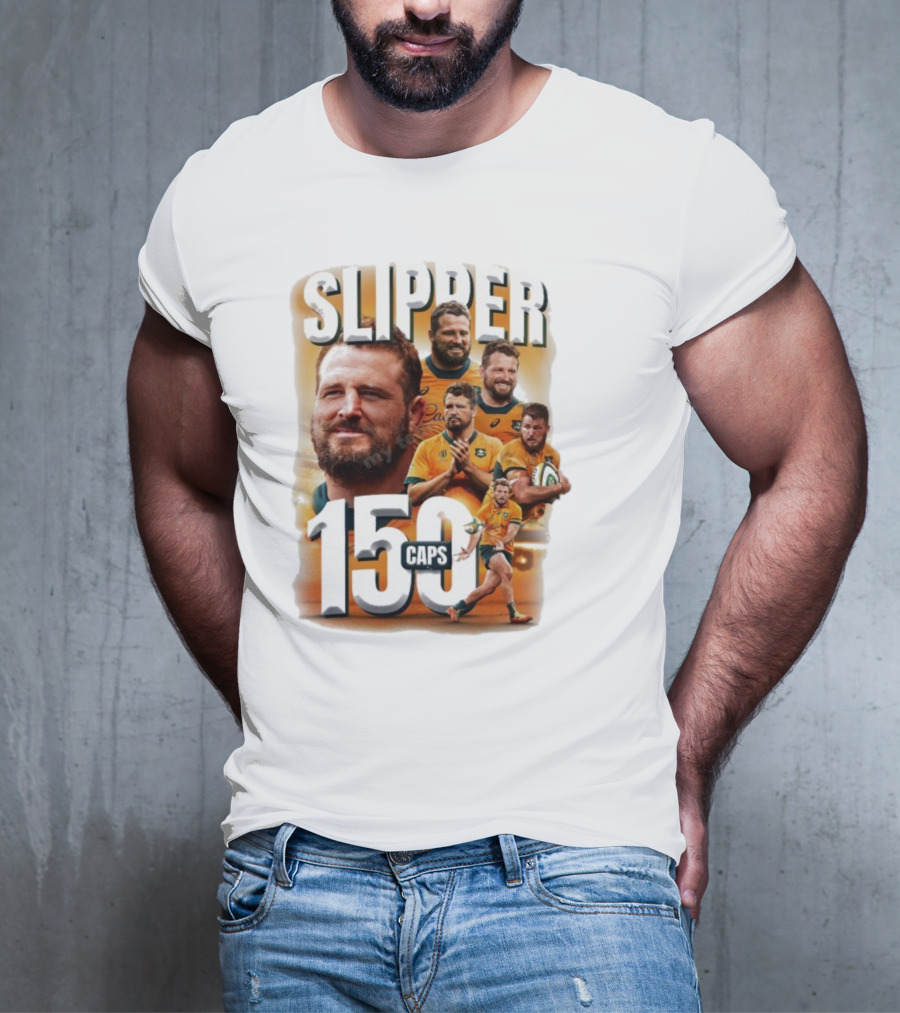 Wallaby Slipper 150 Caps Rugby Milestone Celebration T-Shirt