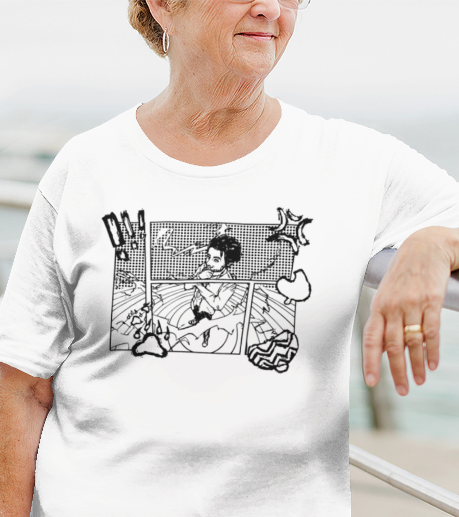 Danny Motta Danime Retro Anime Manga Style Japan-Inspired Collage T-Shirt