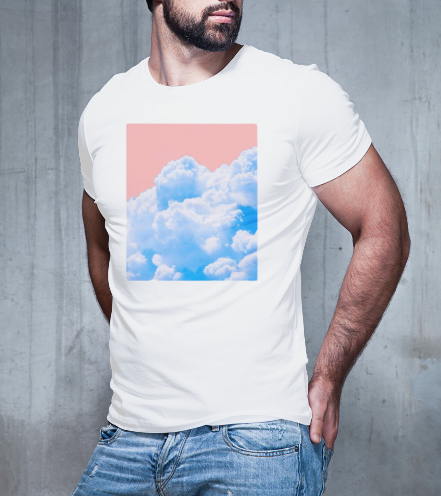 Permanent Permeation Cloudscape On Pink Sky T-Shirt