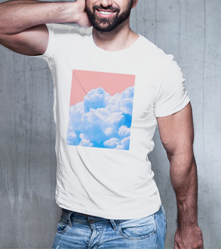 Permanent Permeation Cloudscape On Pink Sky T-Shirt