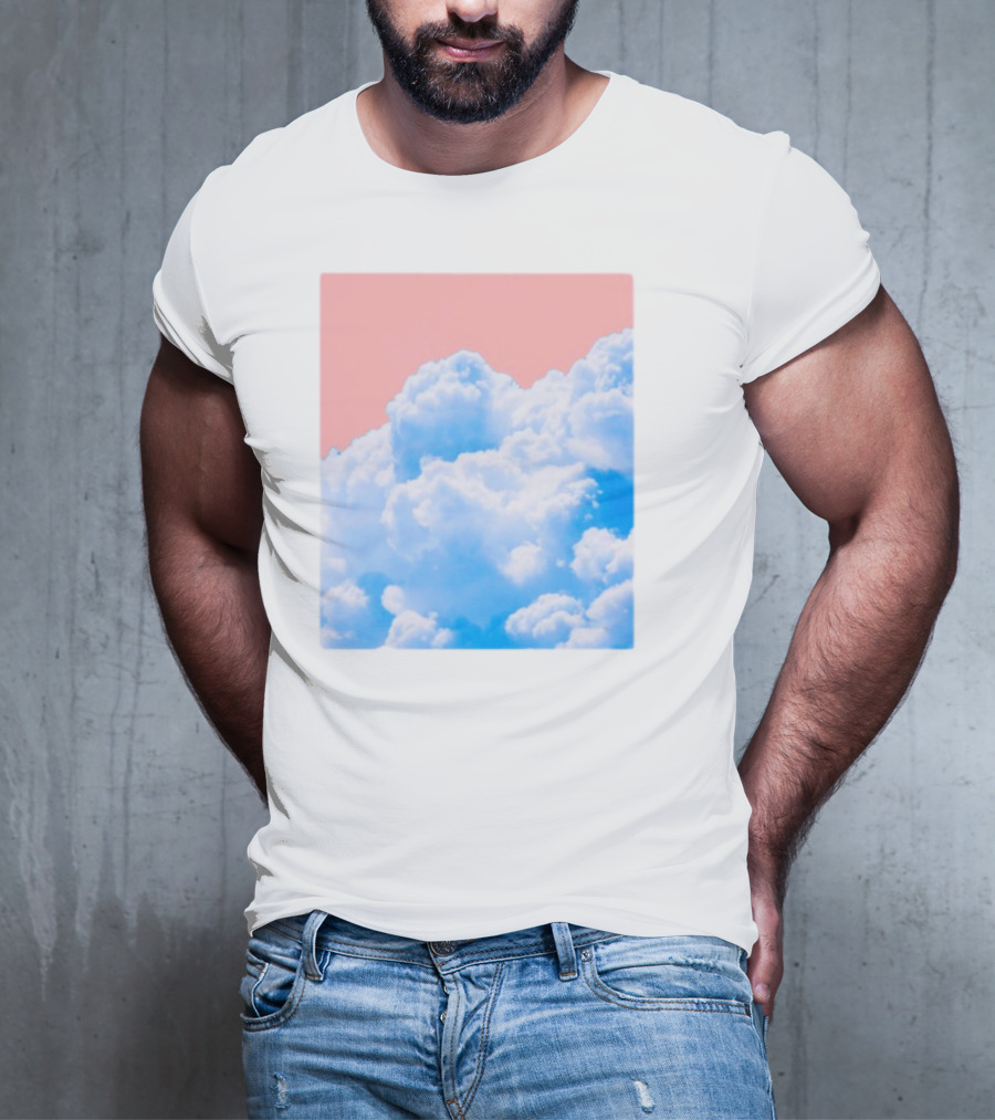 Permanent Permeation Cloudscape On Pink Sky T-Shirt