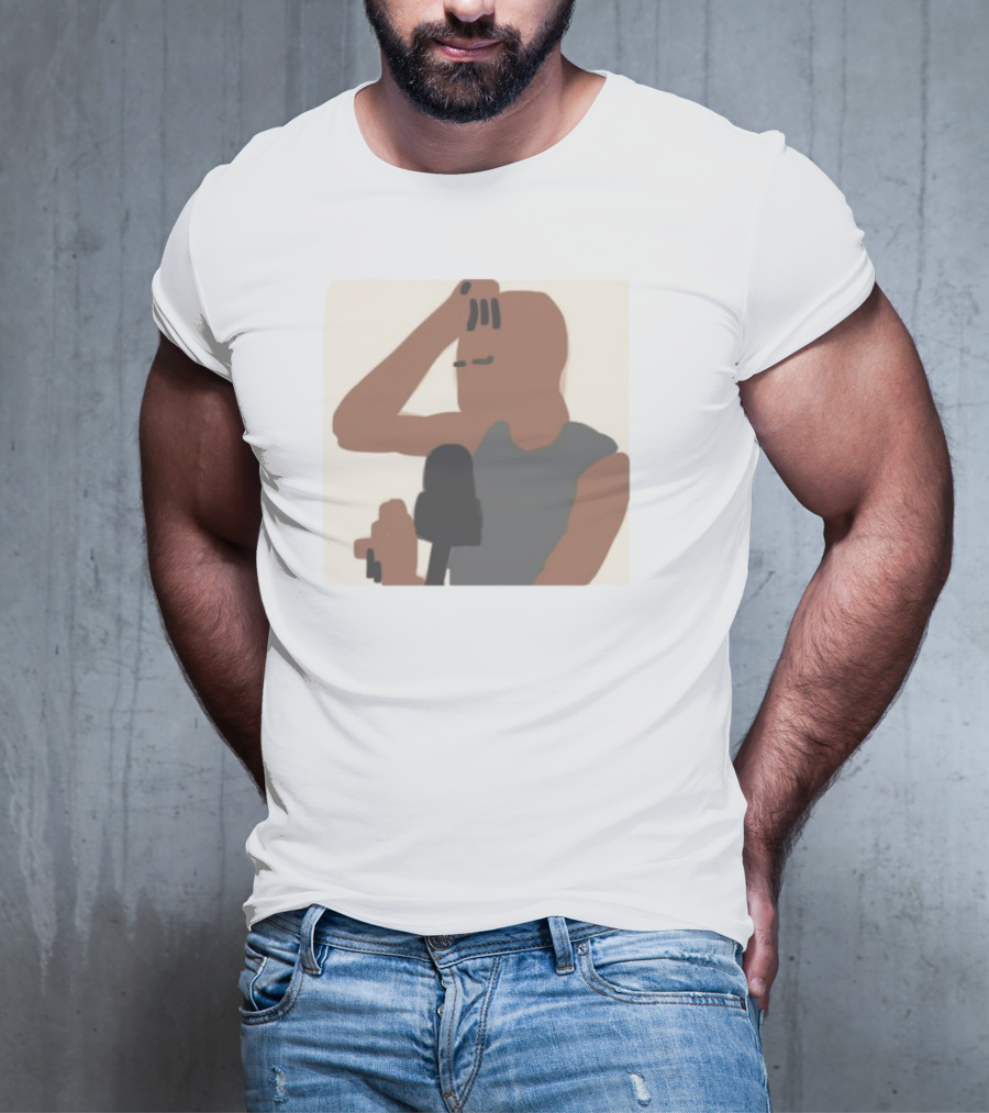 Artems Stickers The Concept Iconic Bald Figure And Microphone T-Shirt