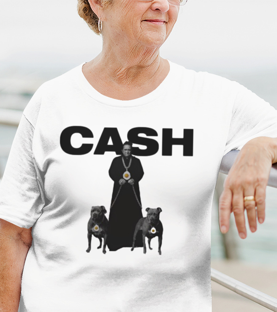 Johnny Cash Eggs And Chains With Pit Bulls T-Shirt