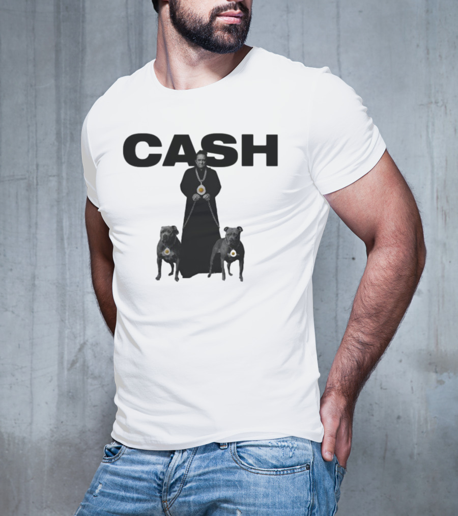 Johnny Cash Eggs And Chains With Pit Bulls T-Shirt