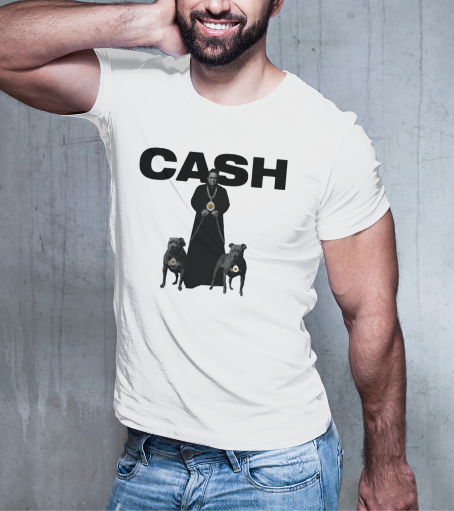 Johnny Cash Eggs And Chains With Pit Bulls T-Shirt