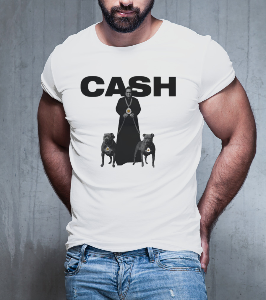 Johnny Cash Eggs And Chains With Pit Bulls T-Shirt