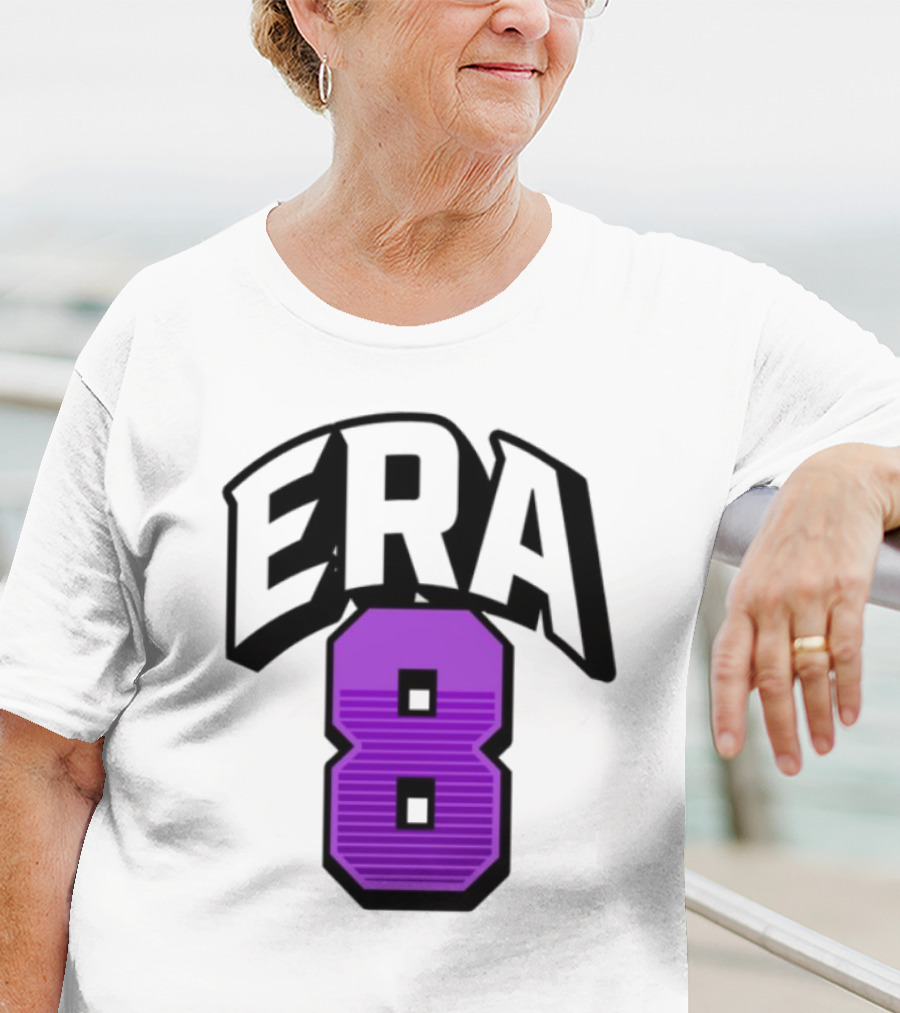 ERA8 Lamar Jackson Purple Number 8 Sports Style T-Shirt