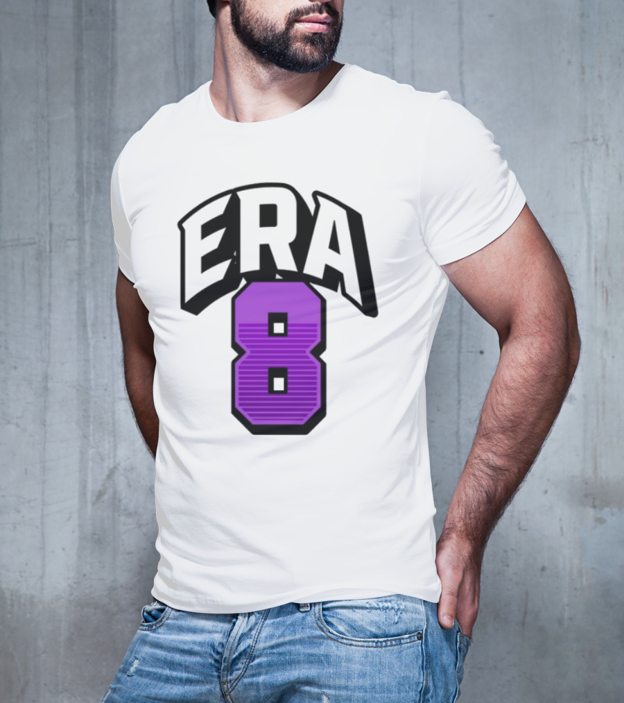 ERA8 Lamar Jackson Purple Number 8 Sports Style T-Shirt