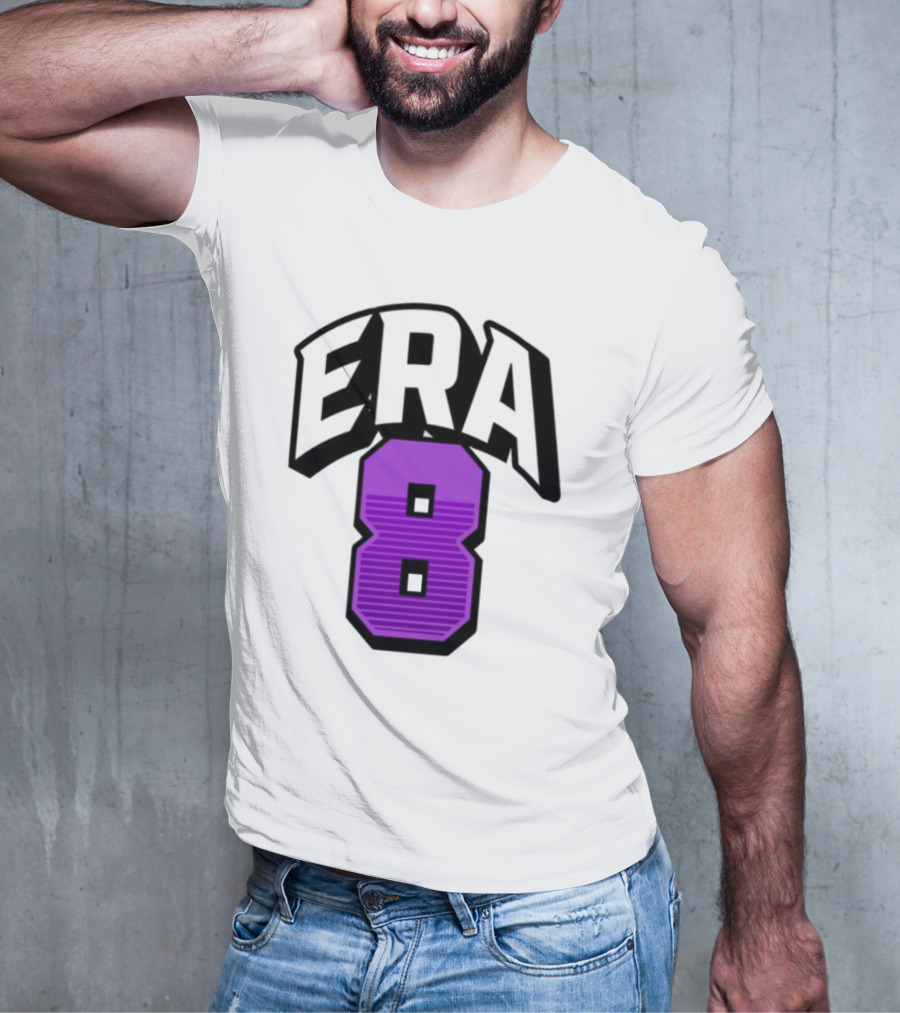 ERA8 Lamar Jackson Purple Number 8 Sports Style T-Shirt