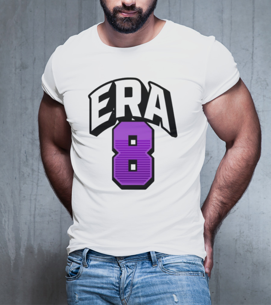 ERA8 Lamar Jackson Purple Number 8 Sports Style T-Shirt