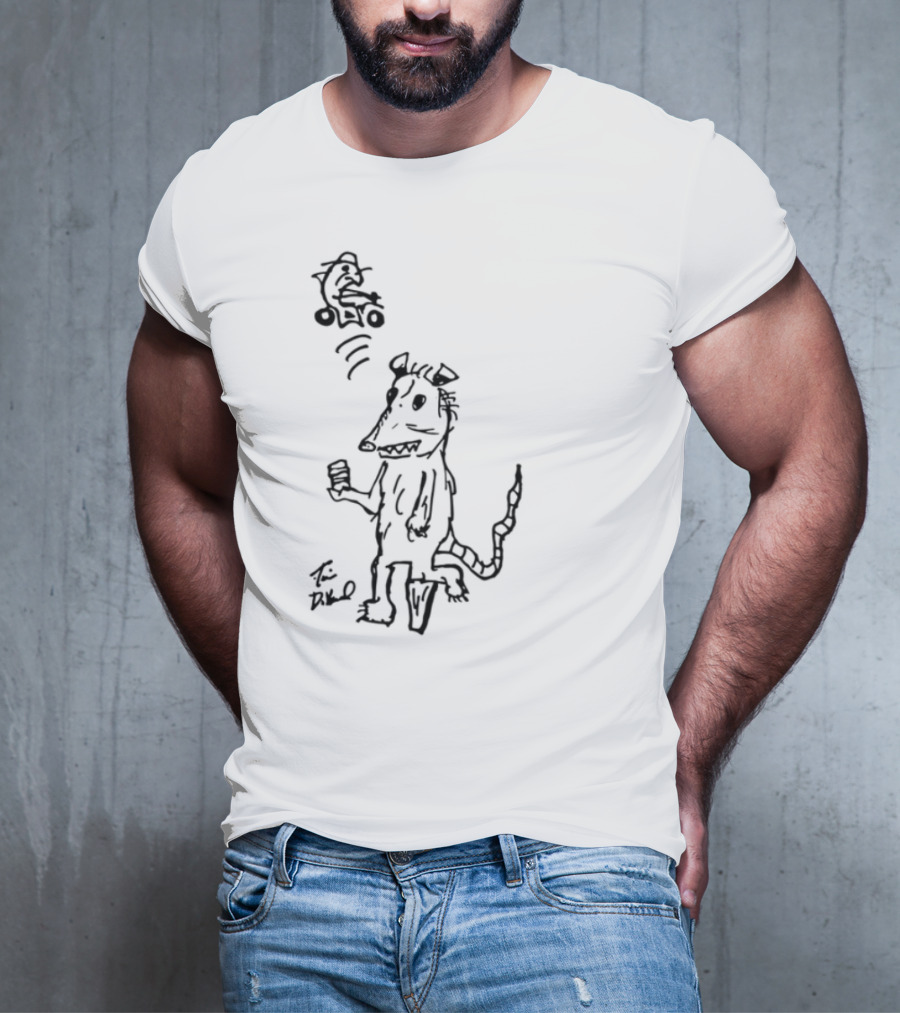 Possum Peg Leg Pirate Drawing T-Shirt