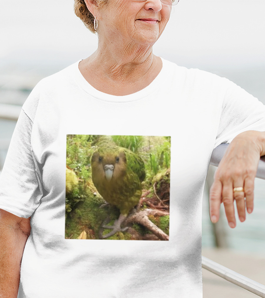 Shearling Kakapo Bird In Forest Habitat T-Shirt
