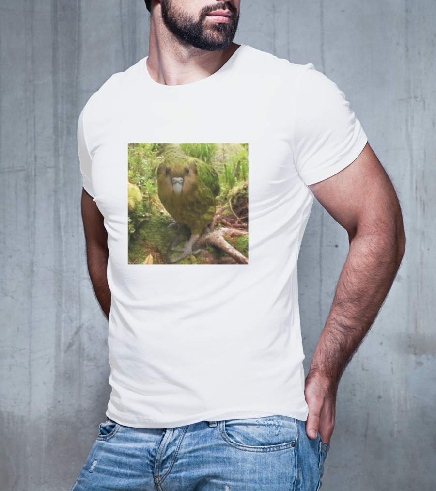 Shearling Kakapo Bird In Forest Habitat T-Shirt
