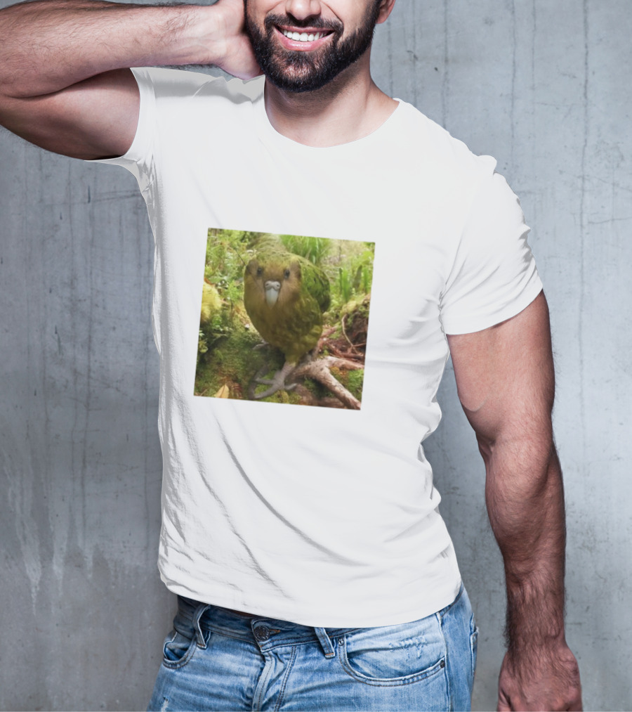 Shearling Kakapo Bird In Forest Habitat T-Shirt