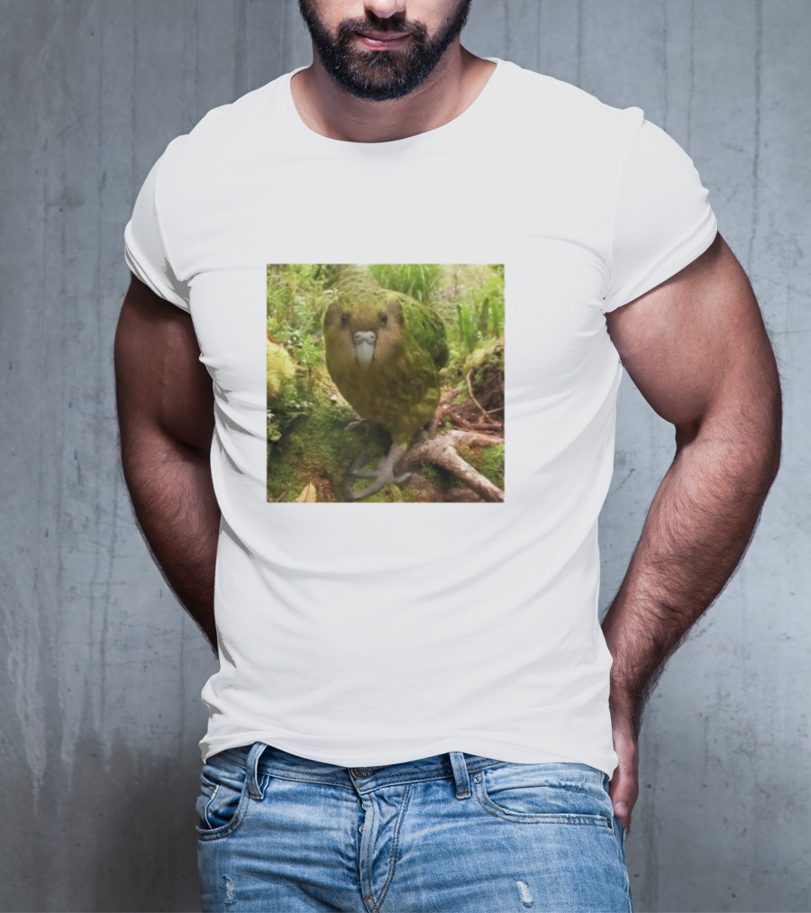 Shearling Kakapo Bird In Forest Habitat T-Shirt