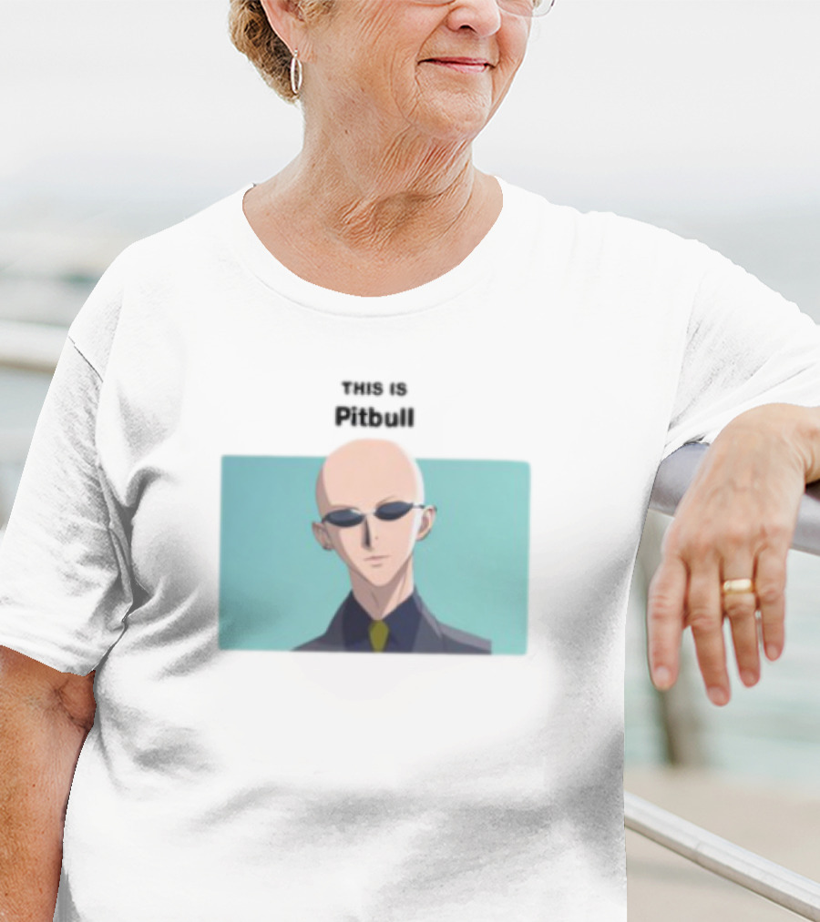 This Is Pitbull Yasu Anime Meme Bald Sunglasses T-Shirt