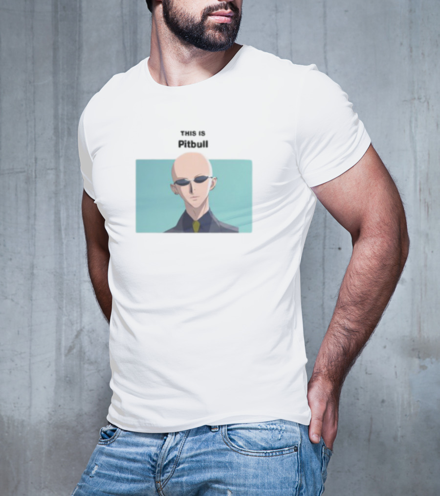 This Is Pitbull Yasu Anime Meme Bald Sunglasses T-Shirt
