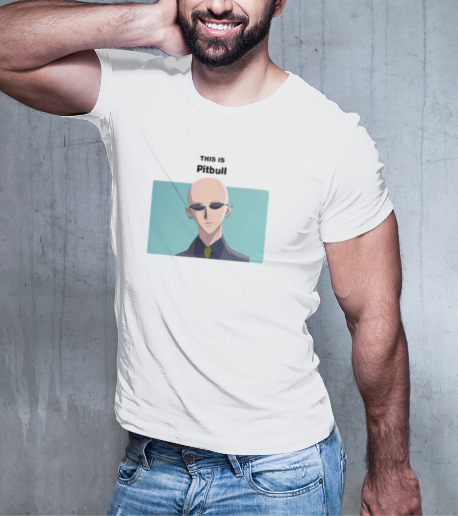 This Is Pitbull Yasu Anime Meme Bald Sunglasses T-Shirt