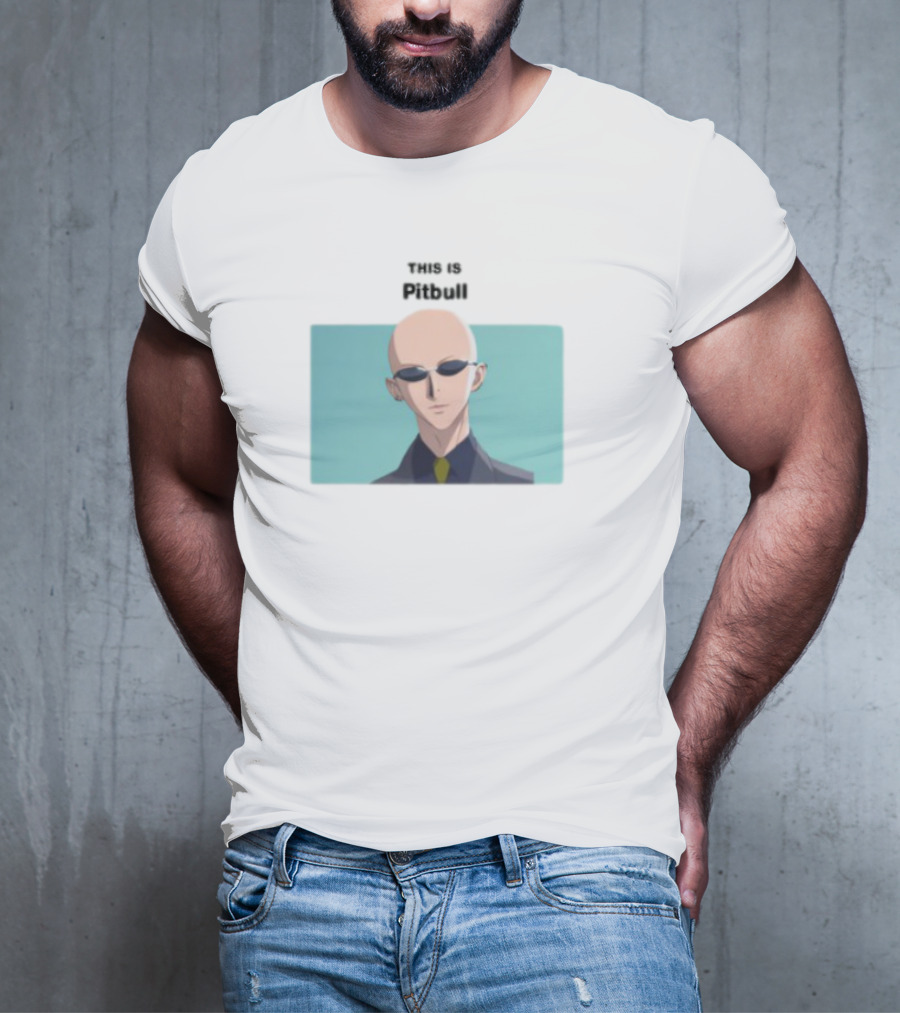This Is Pitbull Yasu Anime Meme Bald Sunglasses T-Shirt