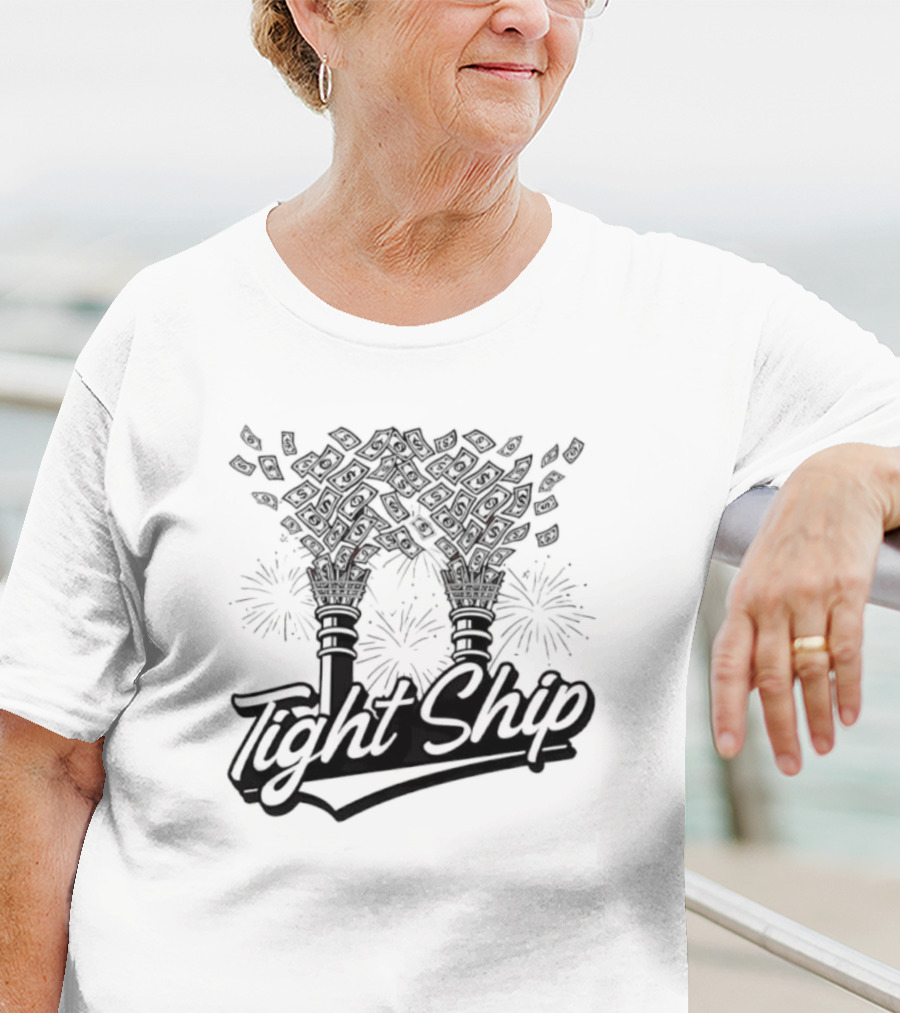 Tight Ship Cincinnati Baseball Flower Arch Fireworks T-Shirt