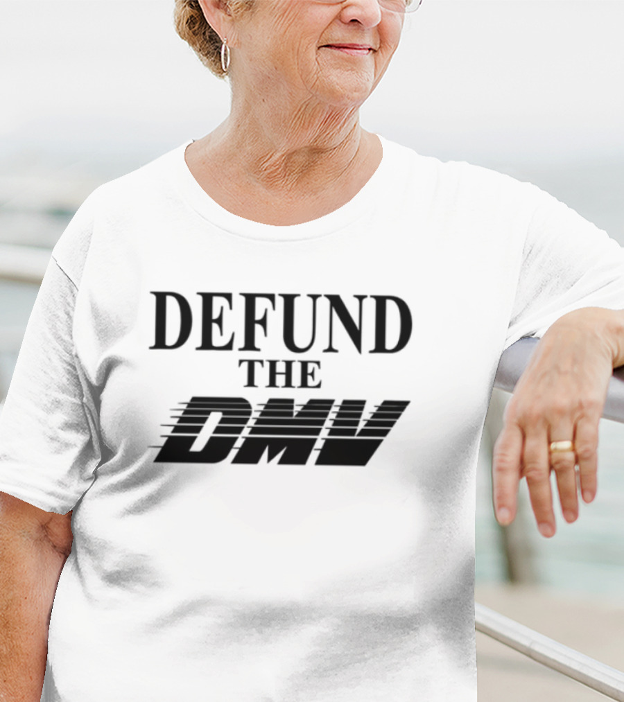 Defund The DMV Racer Vintage Look Retro Style T-Shirt