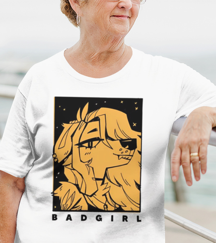 Doubledog Bad Girl Retro Cartoon Style T-Shirt