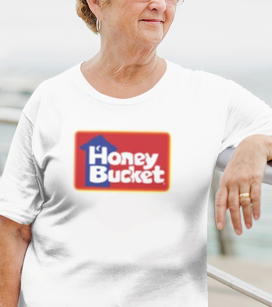 Honey Bucket Portable Restrooms Red And Yellow Branding T-Shirt