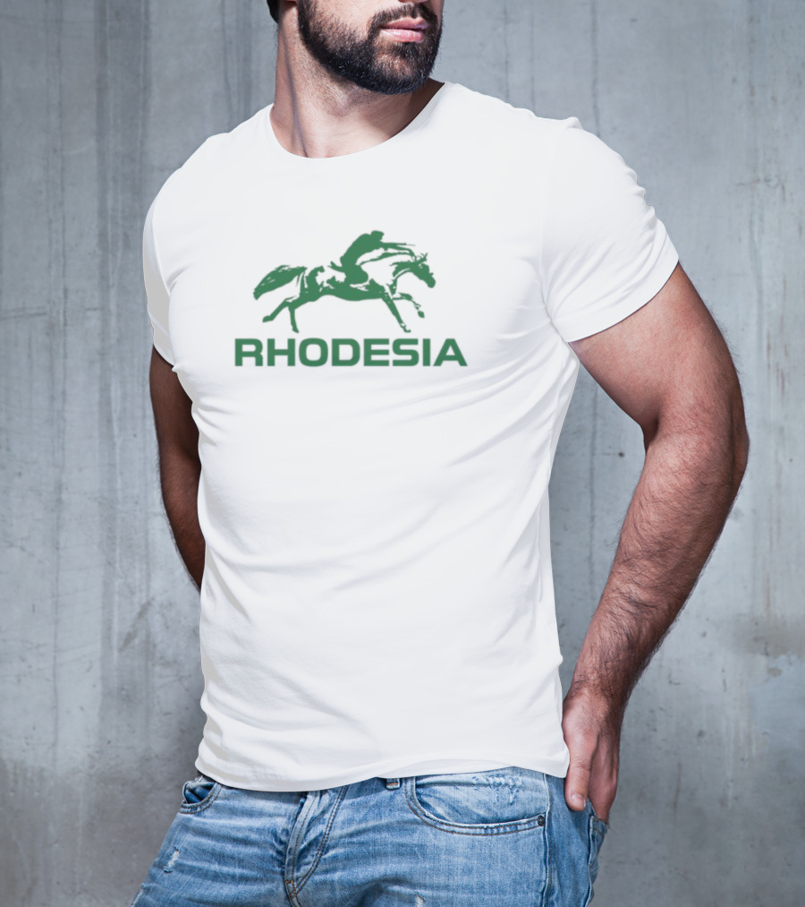 Rhodesia Green Horse Pegasus Emblem T-Shirt