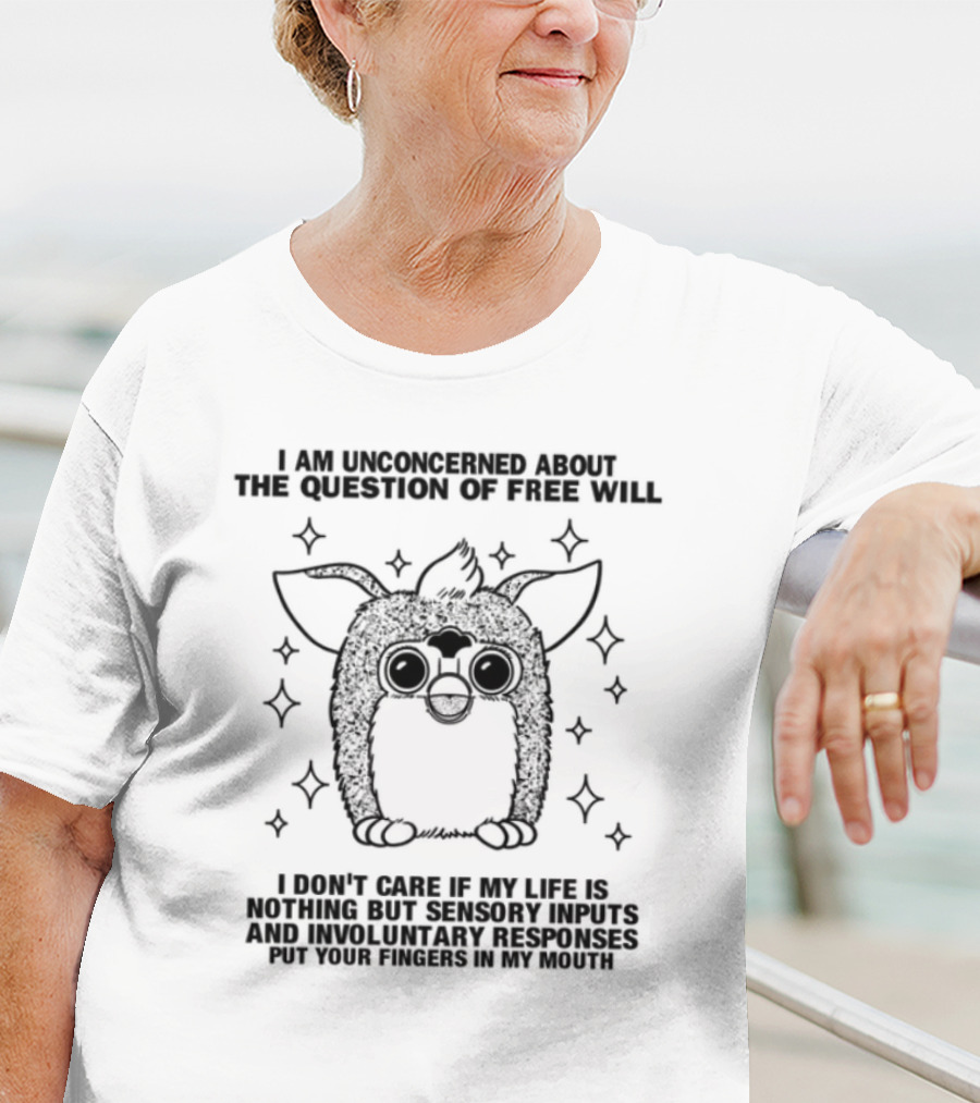 I Am Unconcerned About The Question Of Free Will With Mysterious Creature Surrounded By Stars T-Shirt